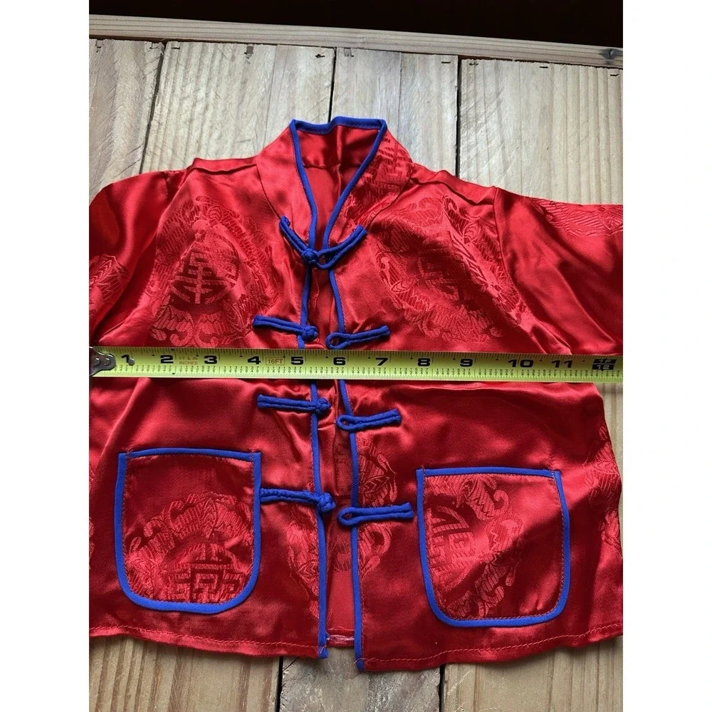 Lillian Vernon‎ Chinese Red And Blue Traditional Children Festive Outfit Costume